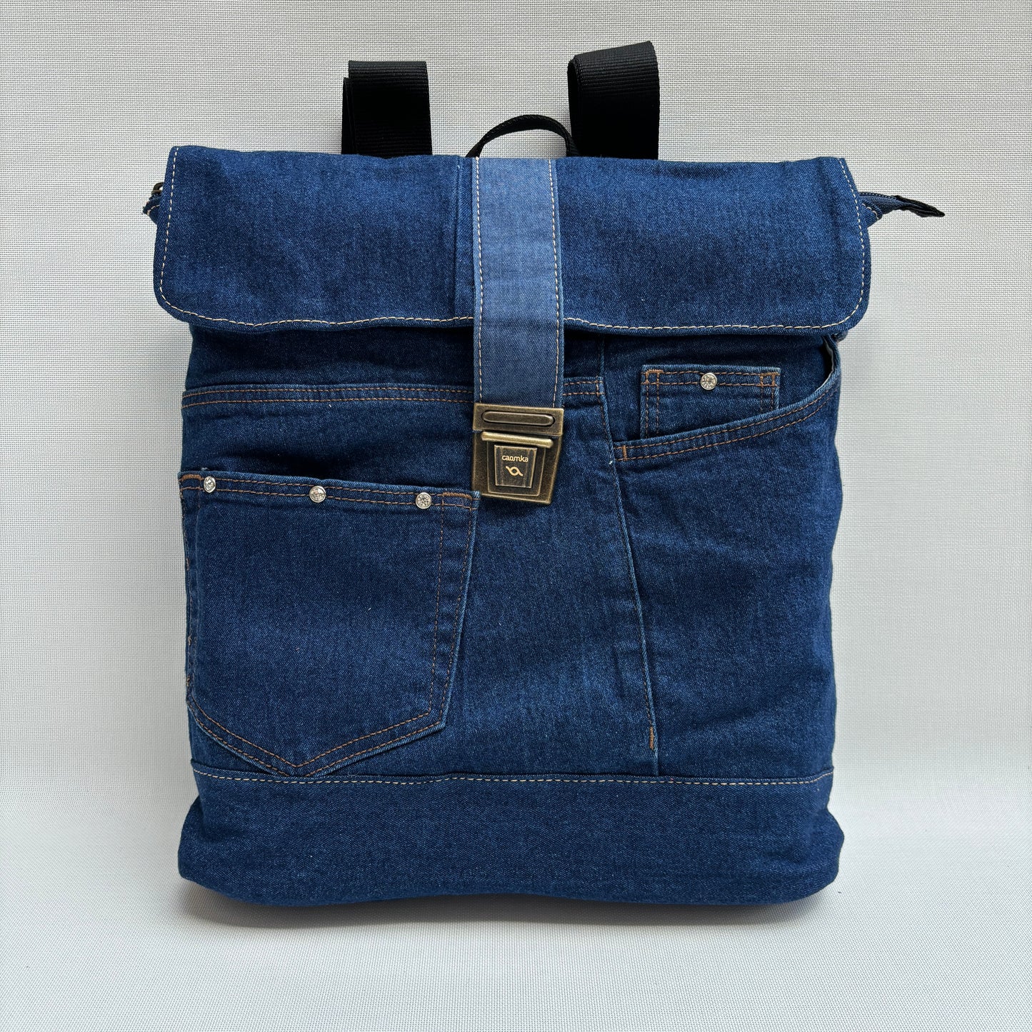 Mochila Top Caomka Recycled ♻️ Jeans · Pieza Única 15667