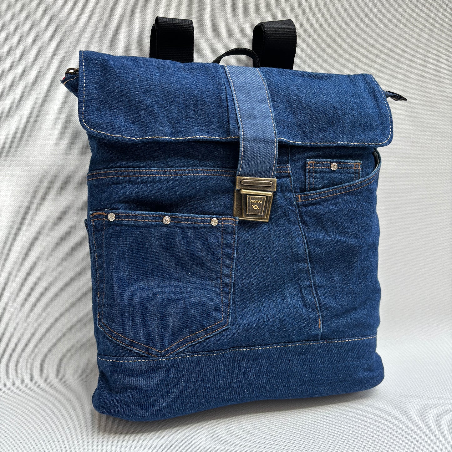 Mochila Top Caomka Recycled ♻️ Jeans · Pieza Única 15667