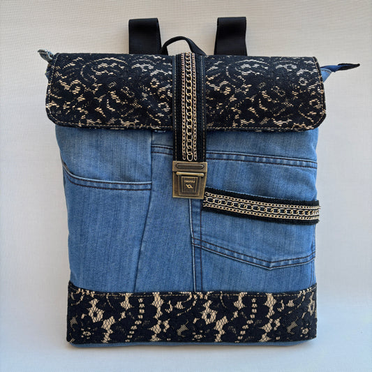 Mochila Top Caomka Recycled ♻️ Jeans · Pieza Única 16475