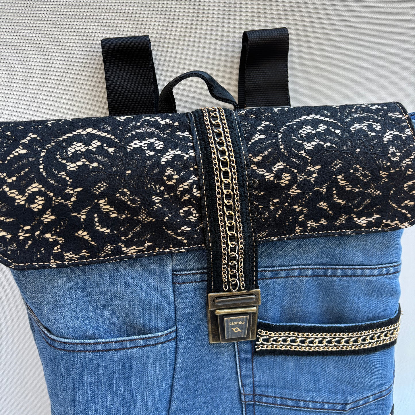 Mochila Top Caomka Recycled ♻️ Jeans · Pieza Única 16475