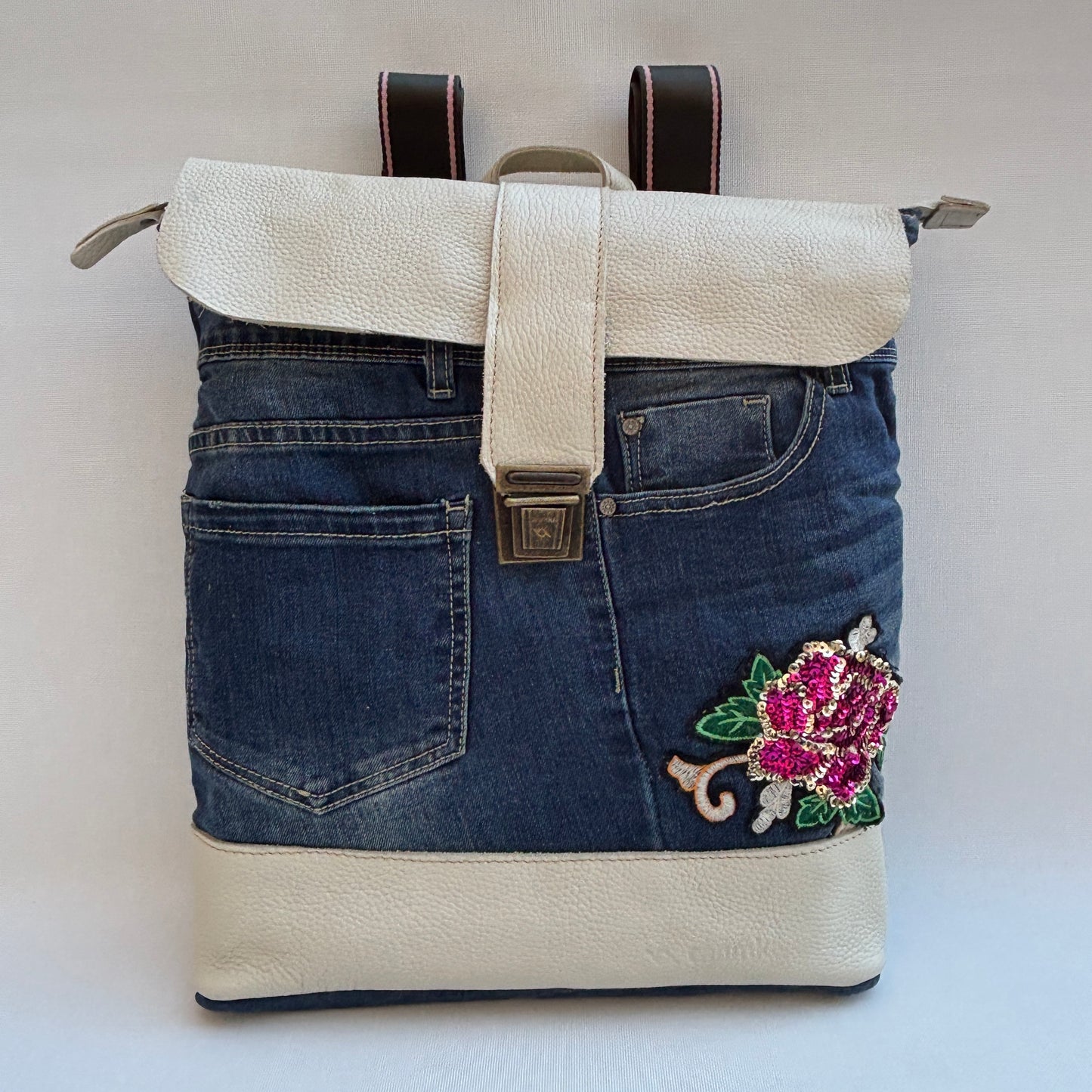 Mochila Top Caomka Recycled ♻️ Jeans · Pieza Única 16478