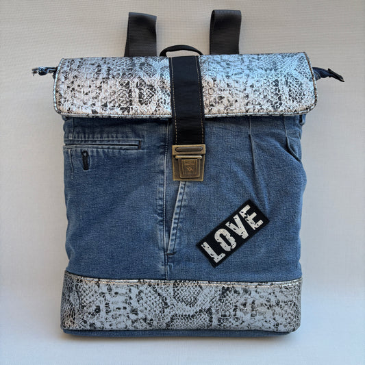 Mochila Top Caomka Recycled ♻️ Jeans · Pieza Única 16516