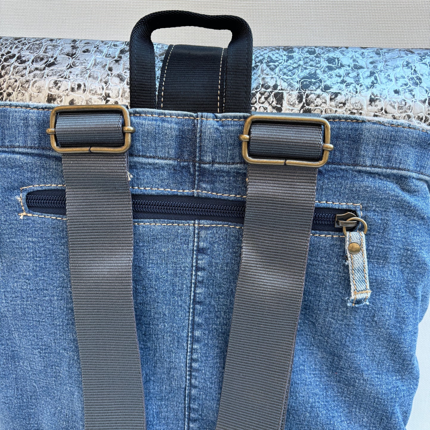 Mochila Top Caomka Recycled ♻️ Jeans · Pieza Única 16516