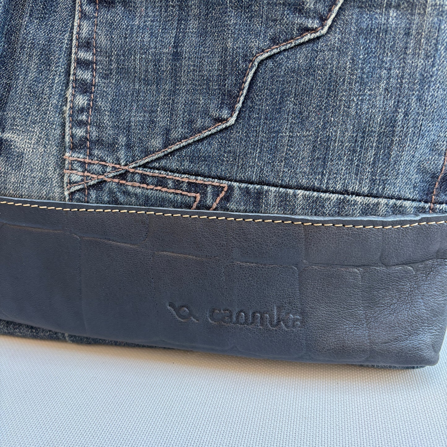 Mochila Top Caomka Recycled ♻️ Jeans · Pieza Única 16533