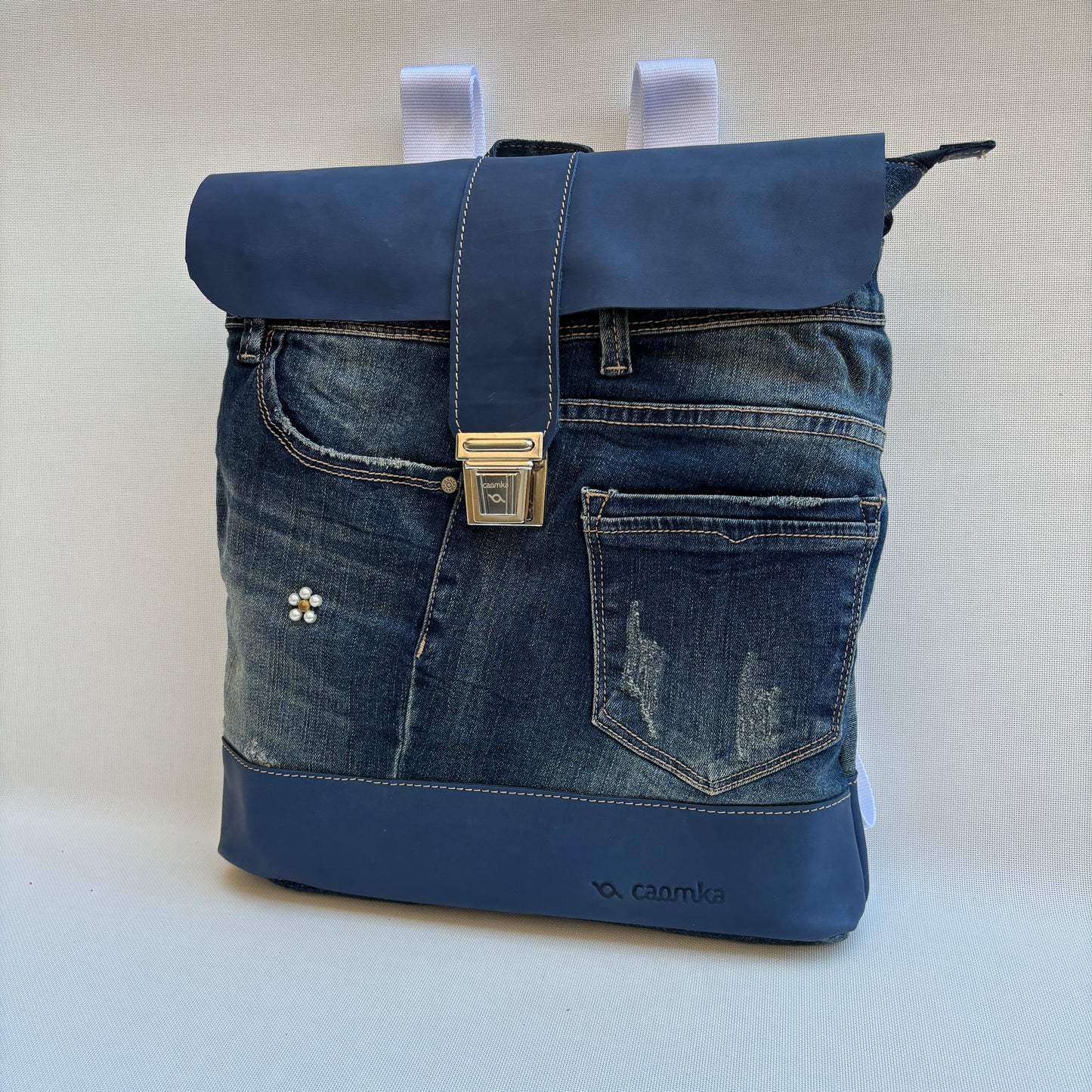 Mochila Top Caomka Recycled ♻️ Jeans · Pieza Única 15641