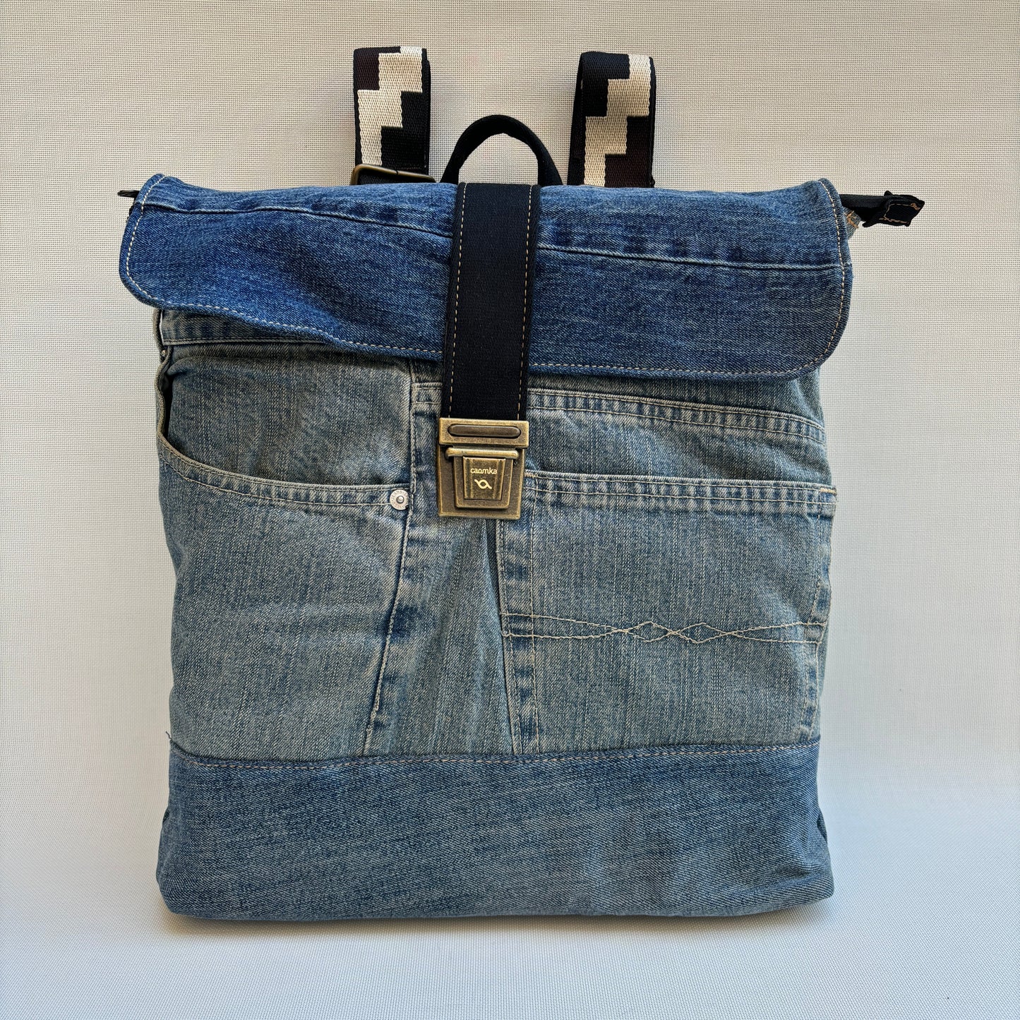 Mochila Top Caomka Recycled ♻️ Jeans · Pieza Única 15758