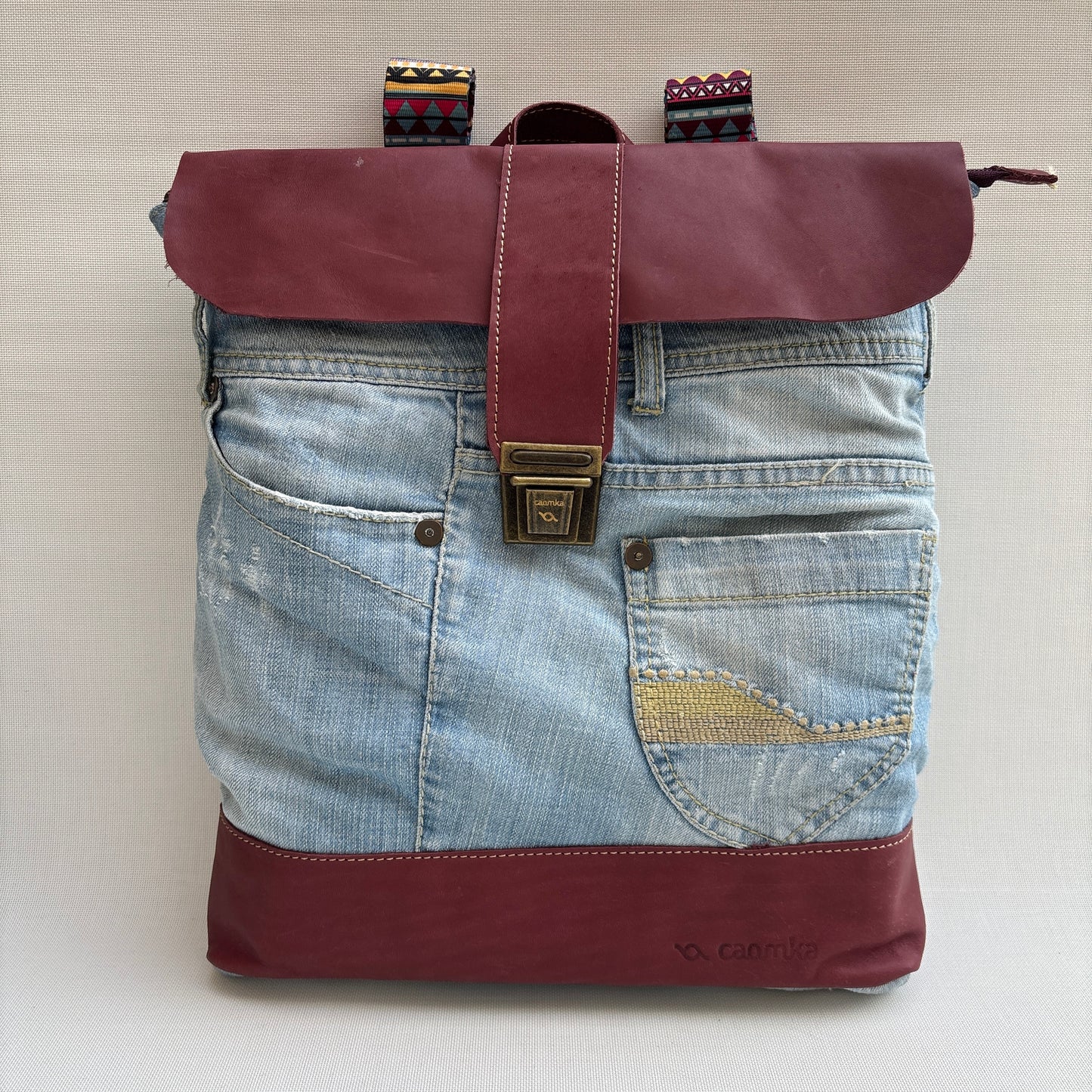 Mochila Top Caomka Recycled ♻️ Jeans · Pieza Única 16640