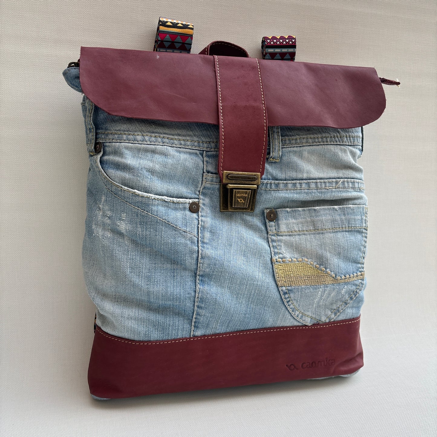 Mochila Top Caomka Recycled ♻️ Jeans · Pieza Única 16640