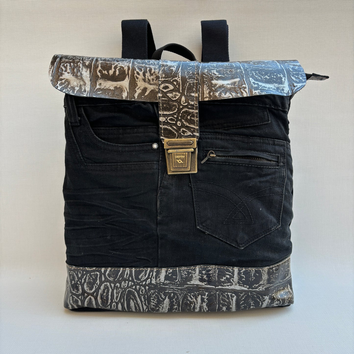 Mochila Top Caomka Recycled ♻️ Jeans · Pieza Única 15840