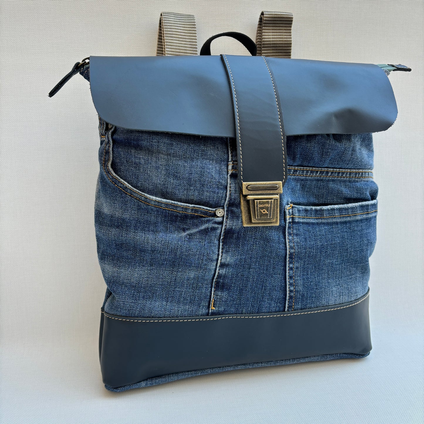 Mochila Top Caomka Recycled ♻️ Jeans · Pieza Única 15802