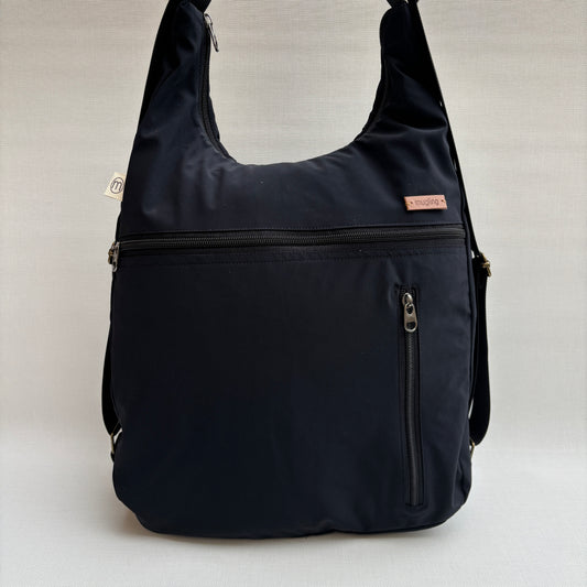 Mochila - Bolso - Tote Bag - Impermeable · Mutifunción · "Nepal" Color Negro · Súper ligera · Pieza 16714