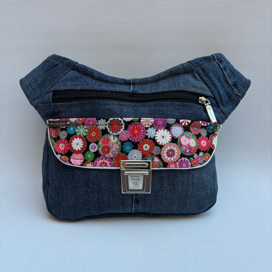 Japanese Flowers ♻️ Jeans Recycled ♻️ · Pieza Única Núm. 16056