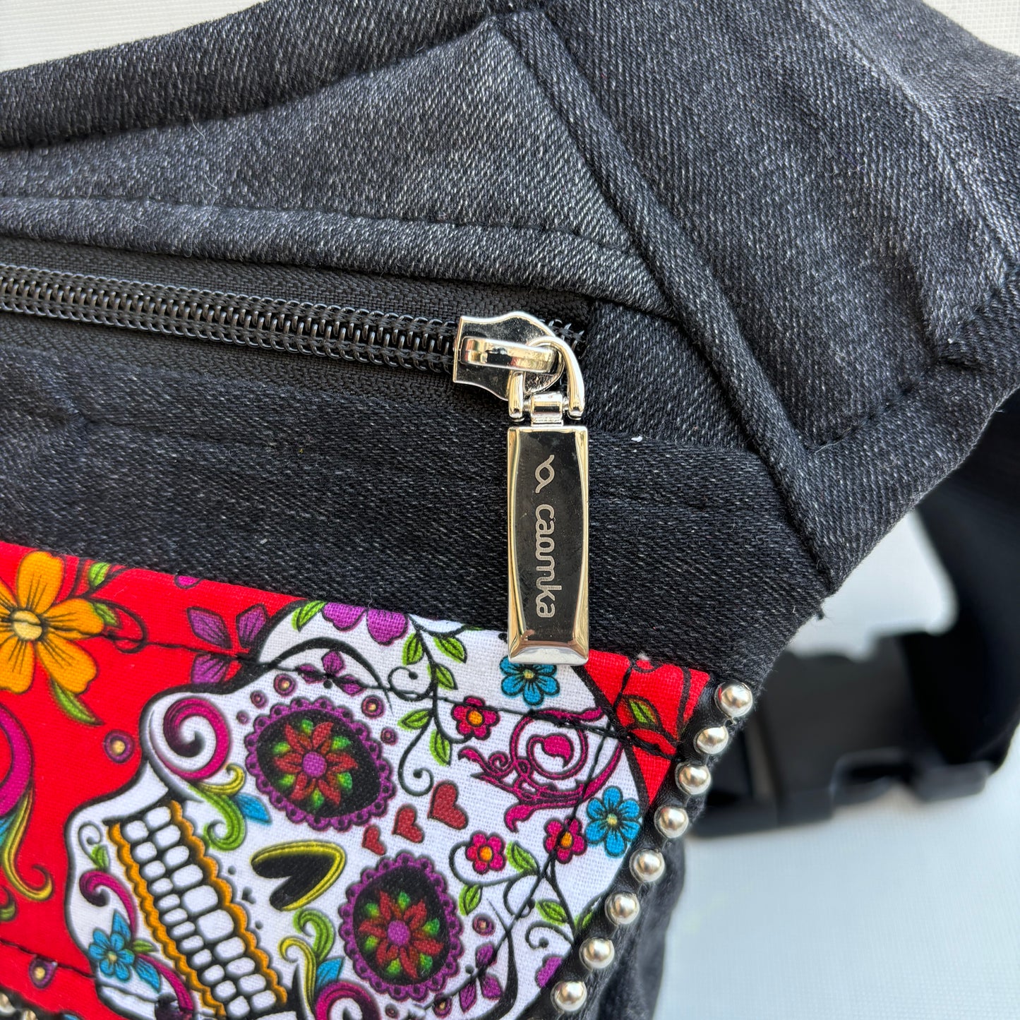 Special Mexican Skulls ♻️ Jeans Recycled ♻️ + Bolsillo trasero · Pieza Única Núm. 16160