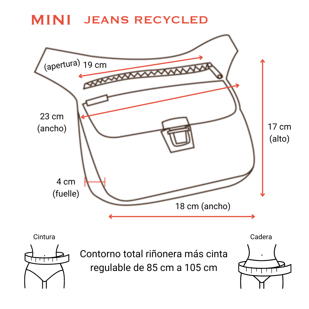 Mini Jeans Recycled ♻️ Unique Piece No. 12579