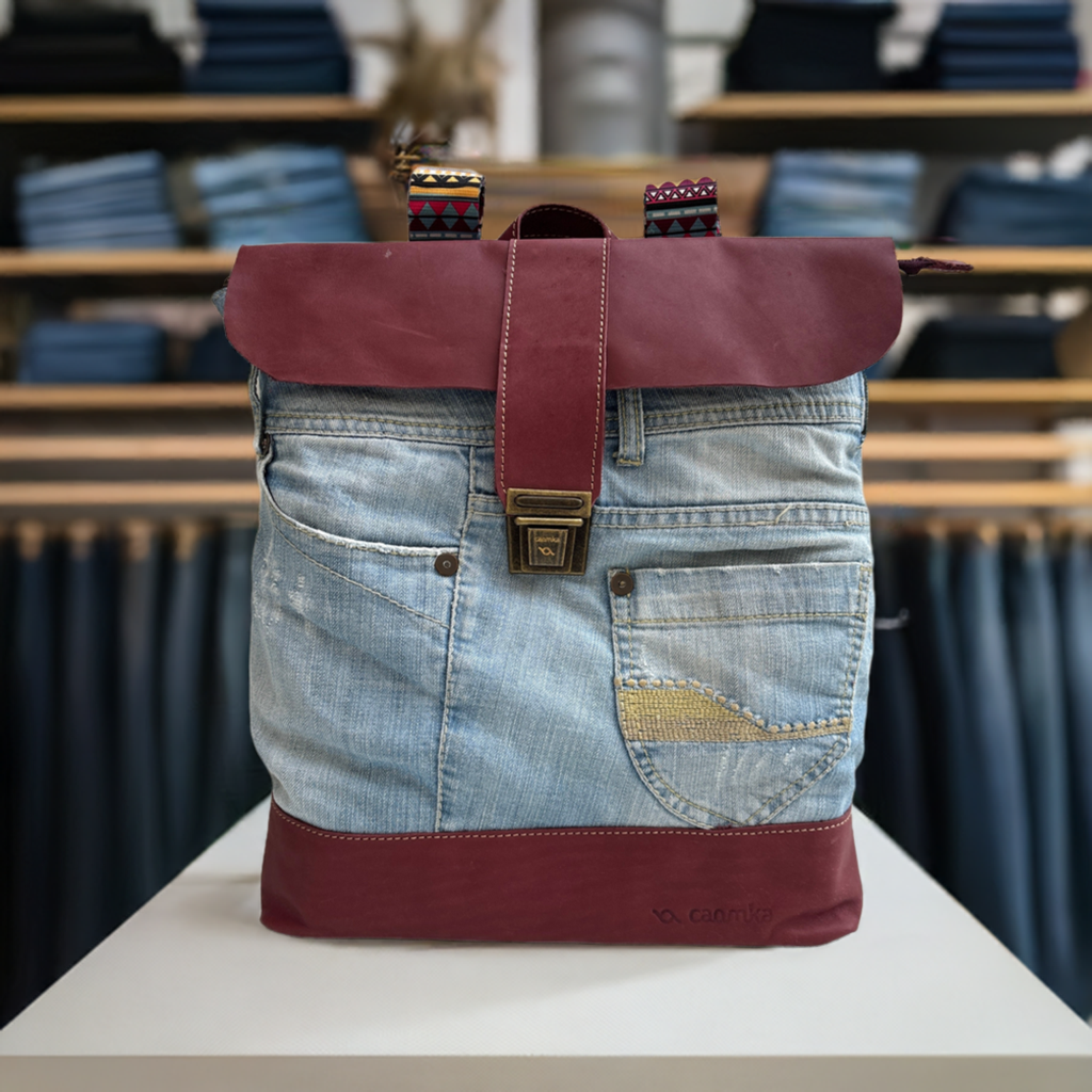 Mochila Top Caomka Recycled ♻️ Jeans · Pieza Única 16640