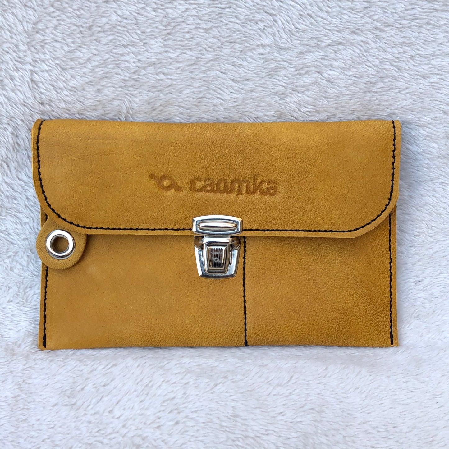 CAOMKA Flat Coin Purse Natürliches BioCuir®-Leder Exklusivstück Nr. 7517