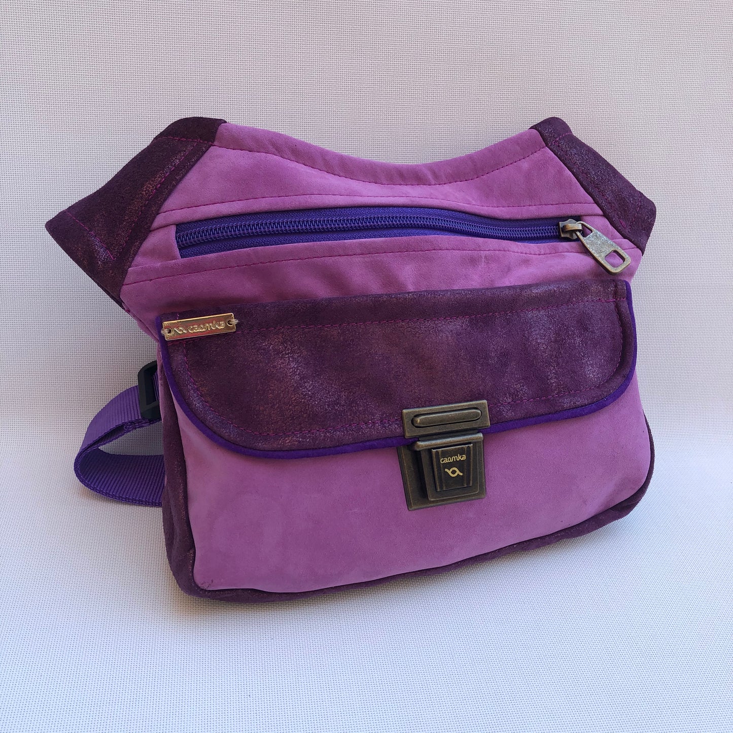 Special Elegant Purple Suede Leather Exclusive Piece No. 9842