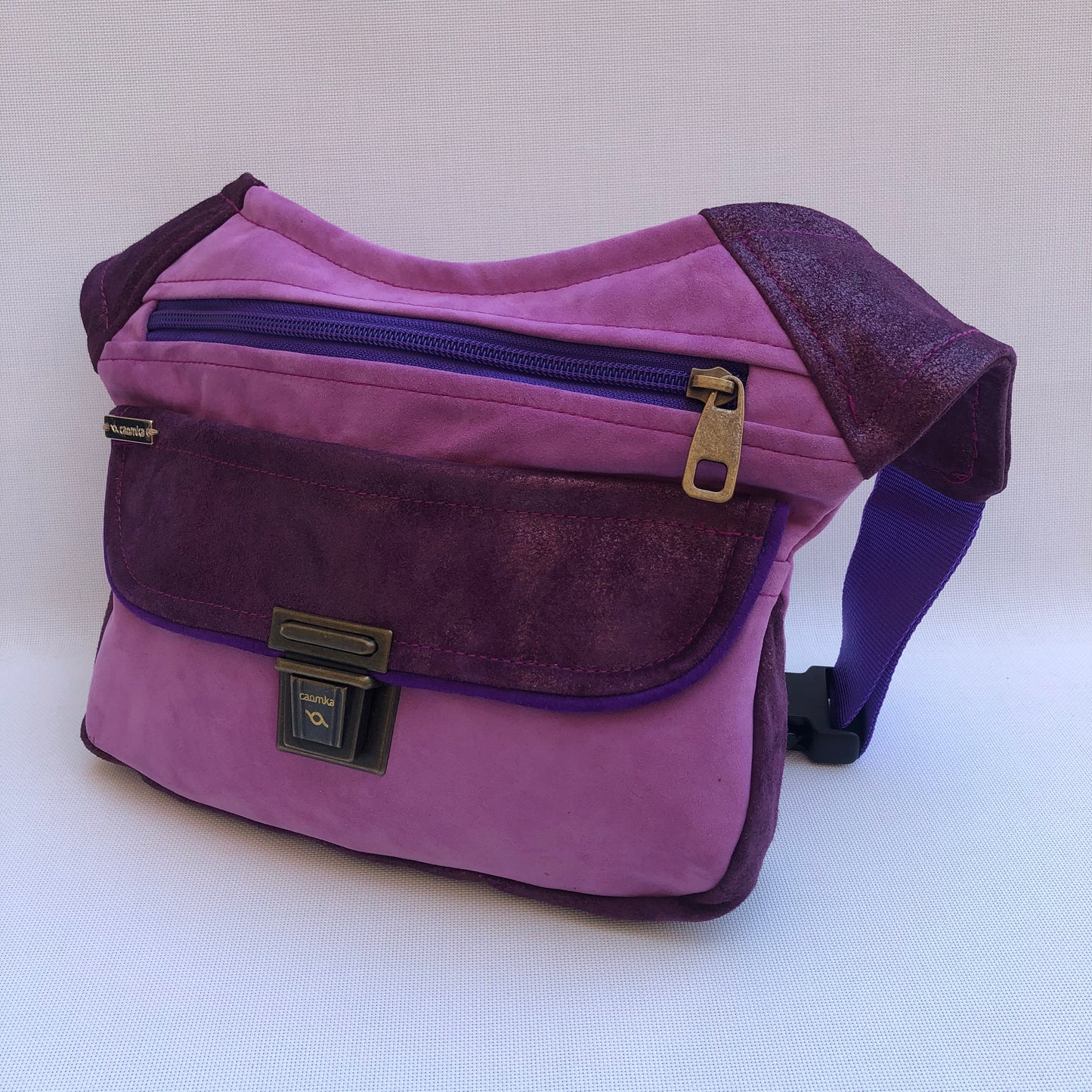 Special Elegant Purple Suede Leather Exclusive Piece No. 9842