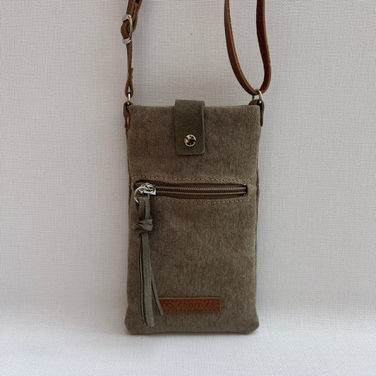 Mobile Holder · Natura Design · Hemp Natural Fabric · Green