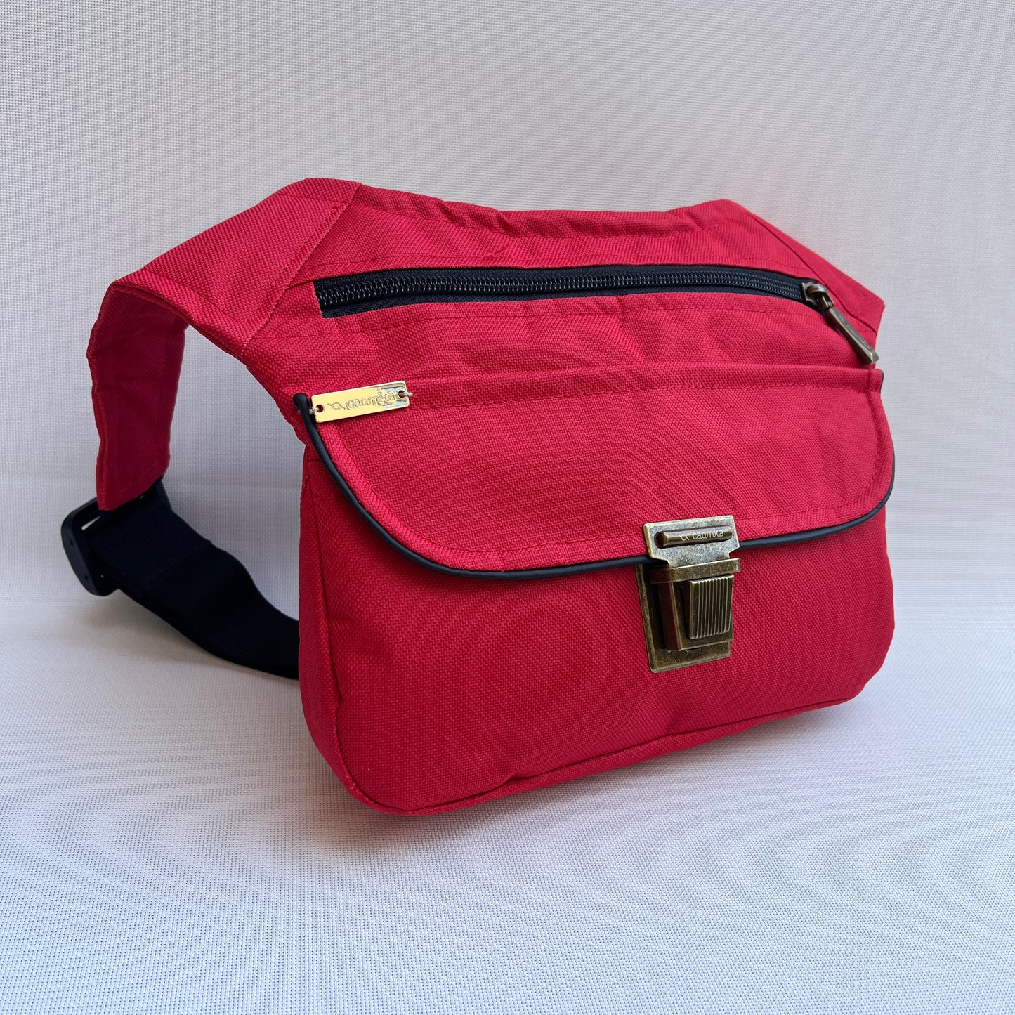 Classic Red "Cordura" + Bolsillo trasero · Impermeable · Pieza Única Núm. 13583