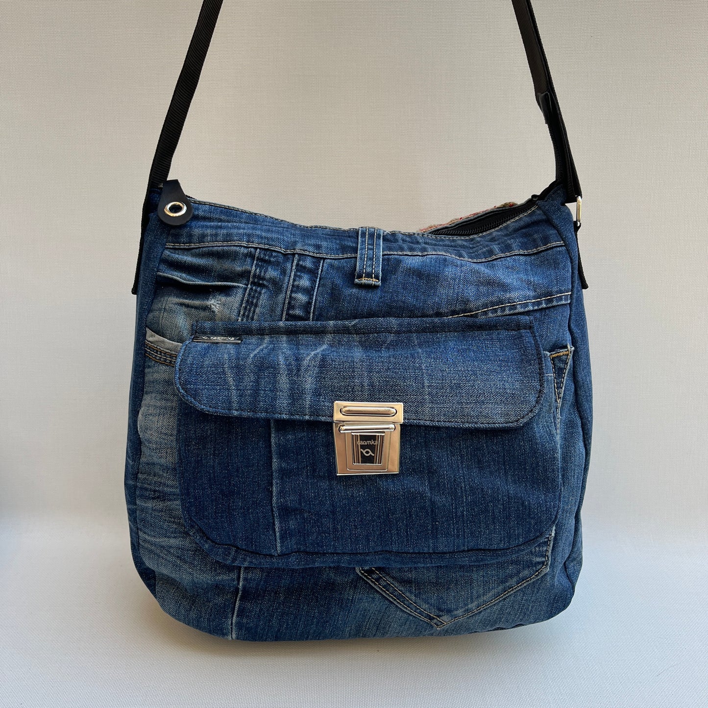 Bolso Tote Caomka · Edición Especial ♻️ Jeans Recycled ♻️ Pieza Única 11926