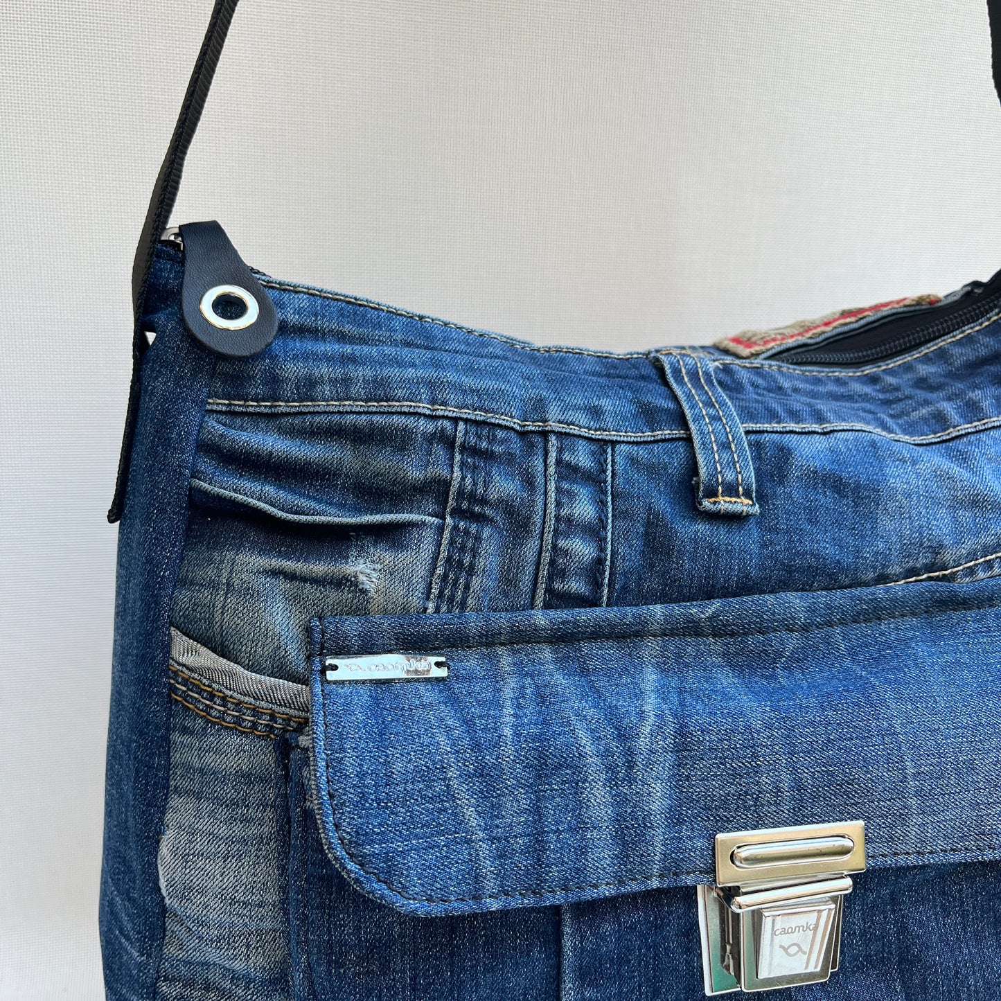 Bolso Tote Caomka · Edición Especial ♻️ Jeans Recycled ♻️ Pieza Única 11926